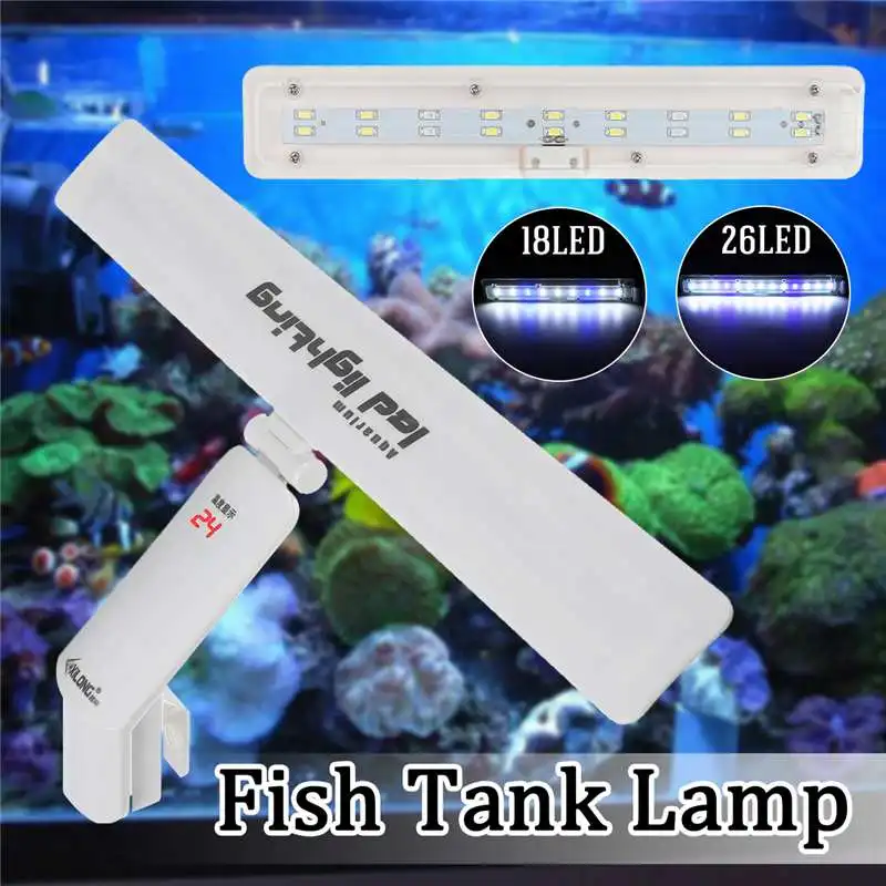 

Slim LED Aquarium Lights Clip-on LED Plants Grow Light 8.3/10.6W With/Without temperature display Waterproof Lamp For Fish Tank