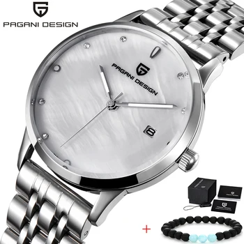 

PAGANI DESIGN Women Dress Watches Luxury Brand Ladies Quartz Watch Stainless Steel Casual Silver Bracelet Wristwatch reloj mujer