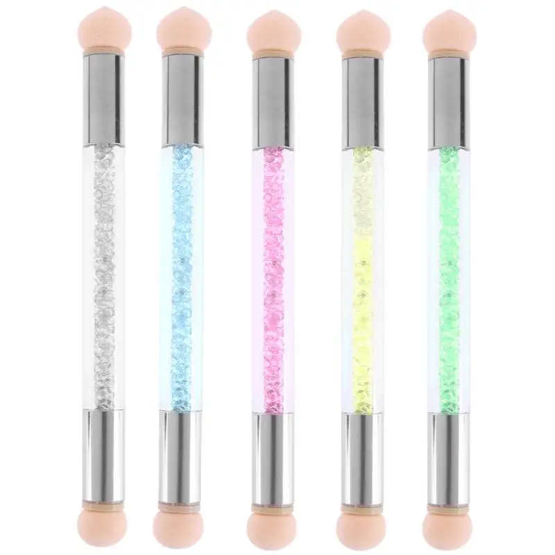 

Nail Art Glitter Powder Dotting Pen Brush Nail Art Tools Double-ended Sponge Heads Acrylic UV Gel Painting Pen