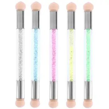 

Nail Art Glitter Powder Dotting Pen Brush Nail Art Tools Double-ended Sponge Heads Acrylic UV Gel Painting Pen