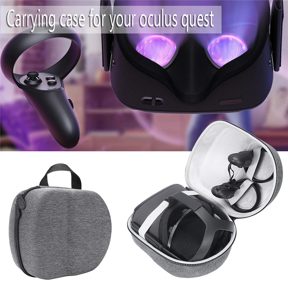 

Travel Carrying Case for Oculus Quest All-in-one VR Gaming Headset EVA Waterproof Bag with Lens Protection Pad & Charging Cable
