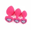 Pink silicone anal plug boxed in 3 sizes