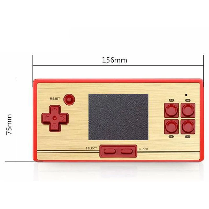 Retro games video game console handheld game console 600 in 1 games children 2.6 inch screen add one joystick 8bit for family 