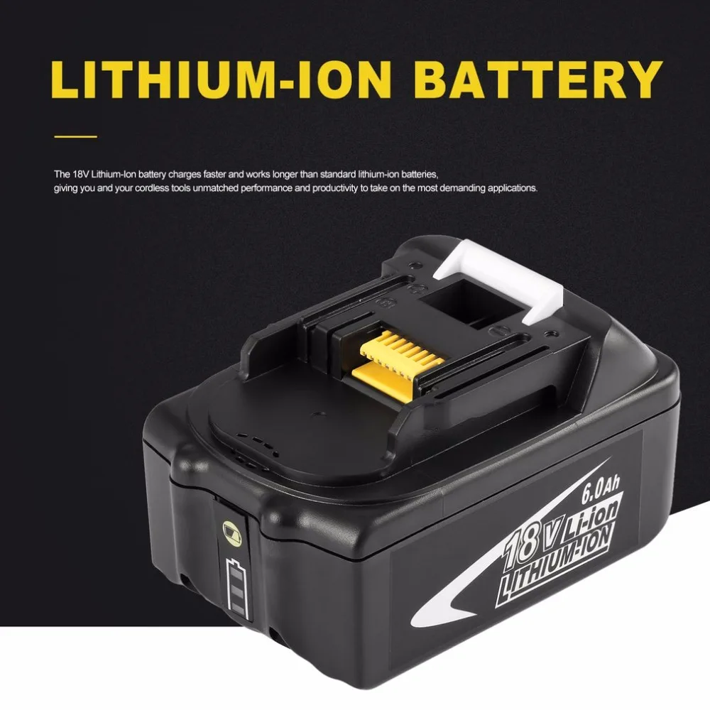 

Black Portable 18V 5AH 5000mAh Li-Ion Battery Replacement Power Electronic Tool Easy to Handle for MAKITA BL1850-B