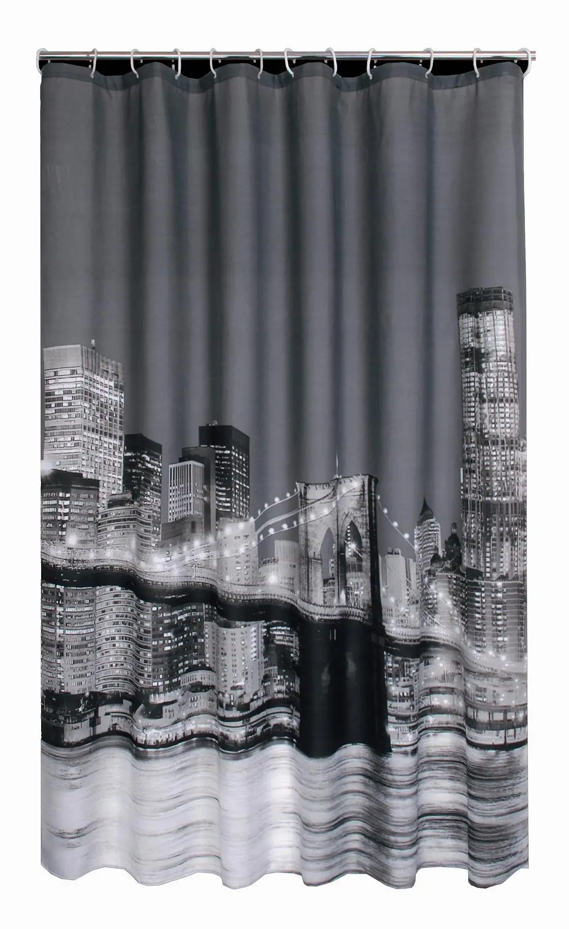 Buy Terylene print waterproof shower curtain Brooklyn