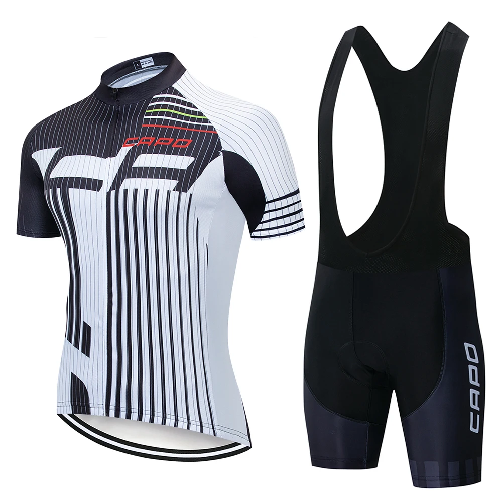 White Star Cycling Jersey Short Sleeve Bib Shorts Sets Bike Bicycle Clothes