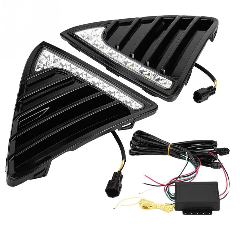 

1Pair Car Daytime Running Light Turn Signal Dual Model DRL LED Lights for Ford Focus MK3 2012 2013 2014 Left & Right New Arrival