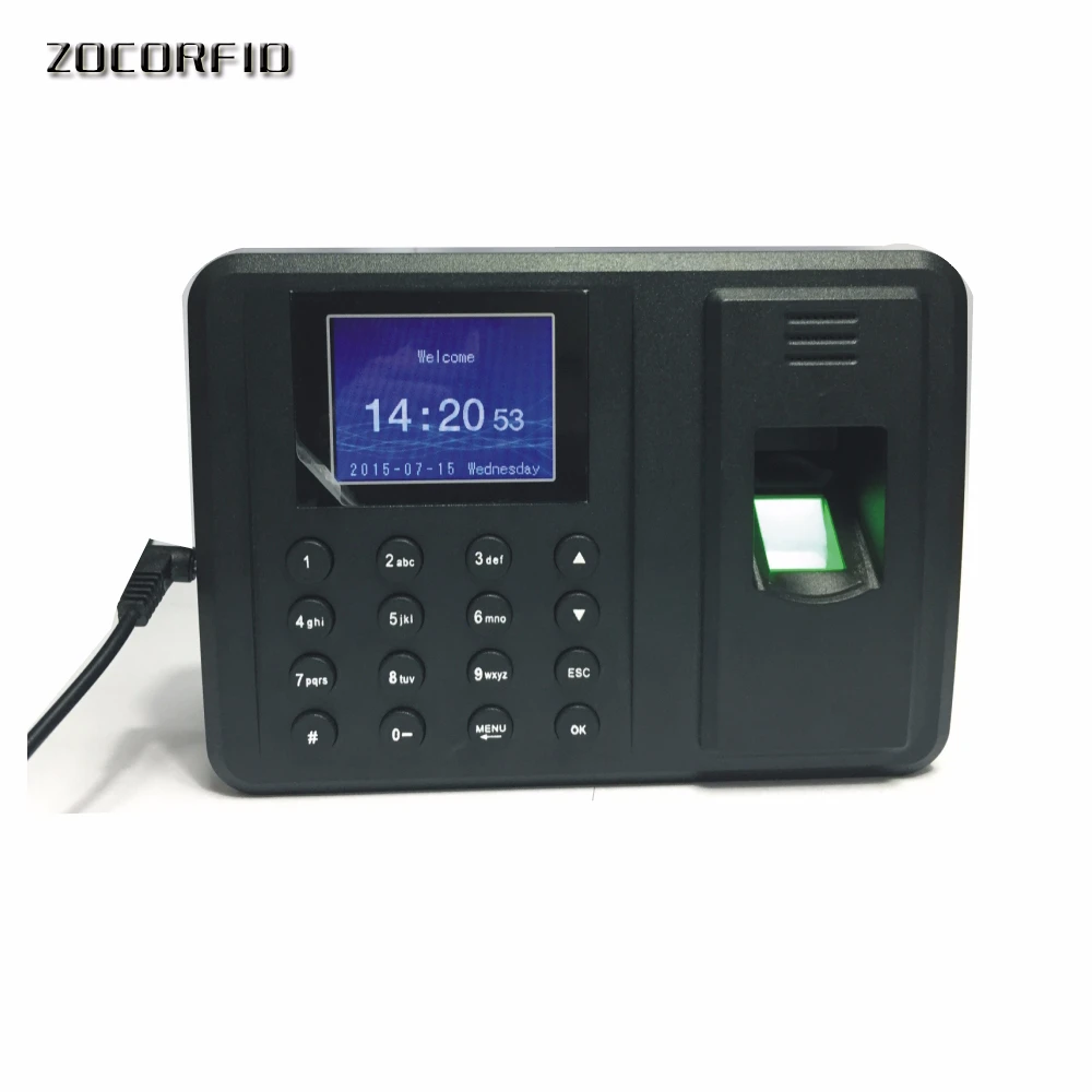 So easy  biometric fingerprint punch usb time clock office attendance recorder timing employee machine reader Voice English