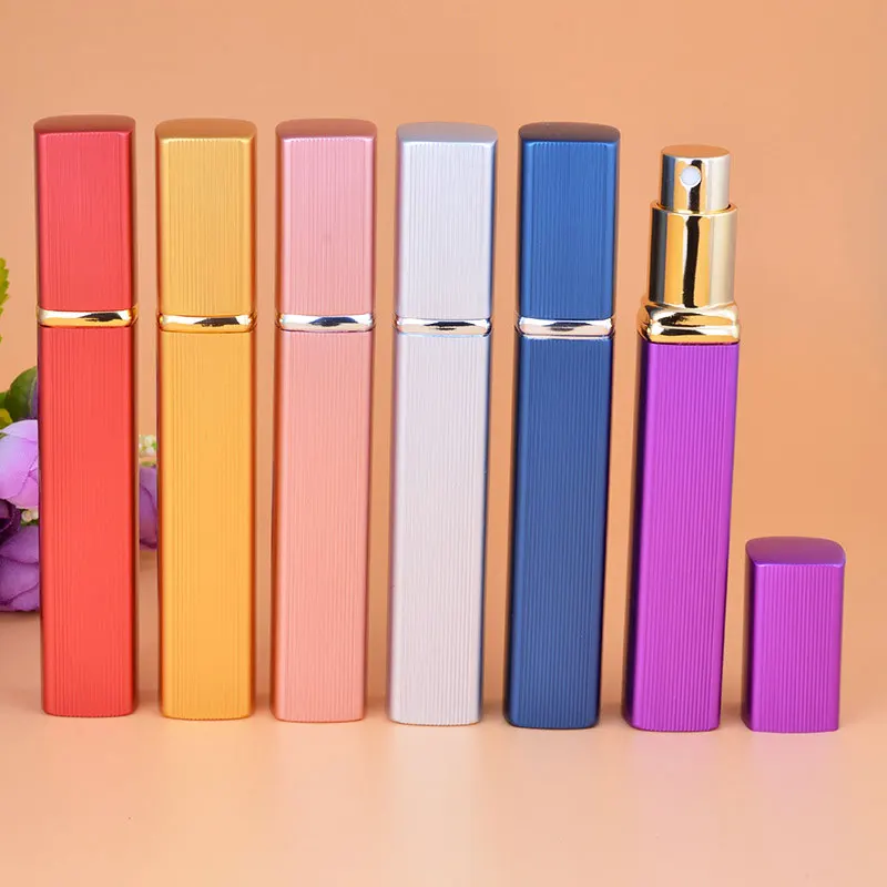 

Refillable 12ml Refillable Mini Perfume Spray Bottle Aluminum Spray Atomizer Portable Travel Cosmetic Container Perfume Bottle