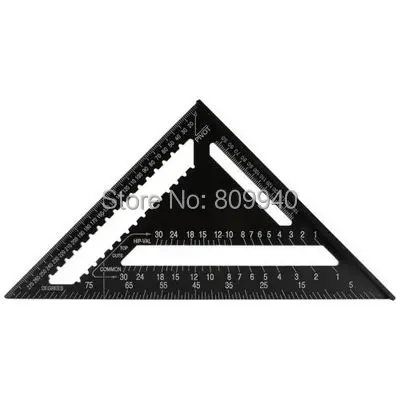 Треугольная измерительная линейка 12 дюймов из алюминиевого сплава измерительный инструмент 90 градусов скорость квадратный угол линейка деревообрабатывающие столярные инструменты
