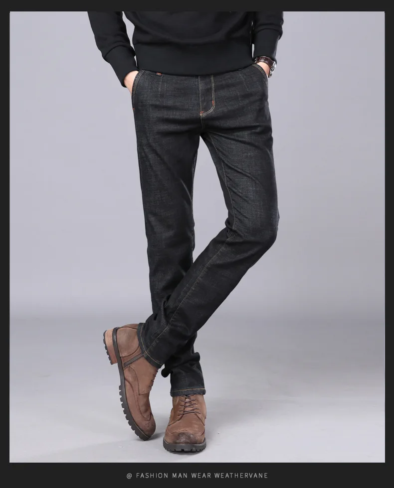 QMGOOD мужские Новые поступления весенние модные джинсы наивысшего качества мужские джинсы Уличная тонкая посадка стрейч мужские брюки синие джинсы