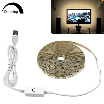 Touch Dimbare Led Strip Licht Waterdicht 5V Usb Tira Led Strip Tape Voor Keuken Tv Backlight Badkamer Spiegel Slaapkamer decor Touch Dimbare Led Strip Licht Waterdicht 5V Usb Tira Led Strip Tape Voor Keuken Tv Backlight Badkamer Spiegel Slaapkamer decor