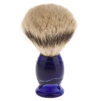 

Professional Home Bathroom Resin Long Handle Shaving Brush For Men Barber Blue Premium Resin Handle Fiber Hair
