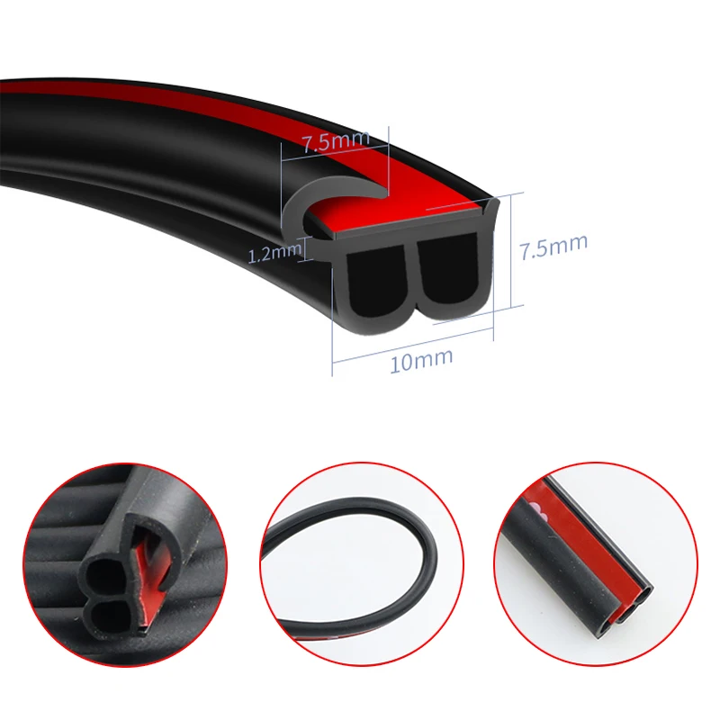 

B Type Car Door Edge Scratch Protector Strips Auto Stickers Protector Seal Door Accessories For Audi Lada Honda Toyota KIA etc.