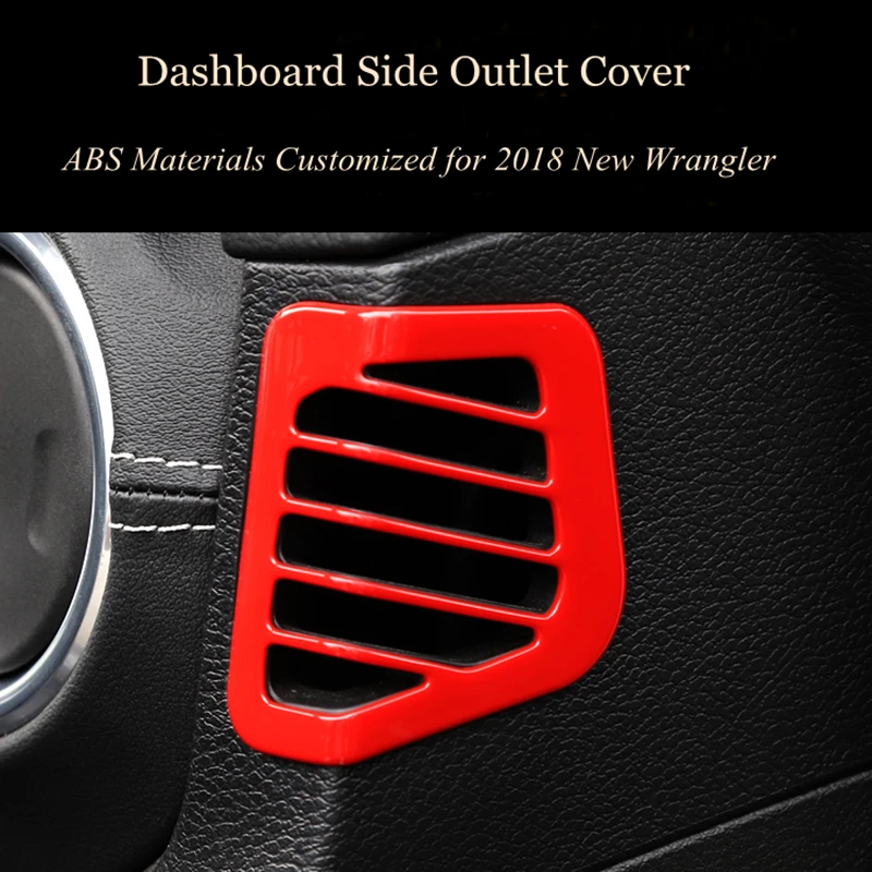 Для Jeep Wrangler JL ABS отделкой Air Vent Выход крышка приборной панели боковой отвод стикеры стайлинга автомобилей салонные аксессуары