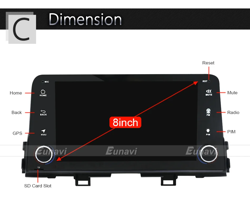 Eunavi 1 Din 8 ''четырехъядерный Android 7,1 автомобильный Радио gps навигация для Kia Picanto Morning стерео 2G ram wifi Bluetooth USB