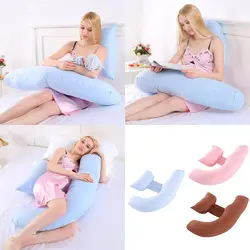 Новый спальный Поддержка Подушка для беременных Для женщин тела хлопок наволочка U Форма подушки для беременных Беременность сбоку