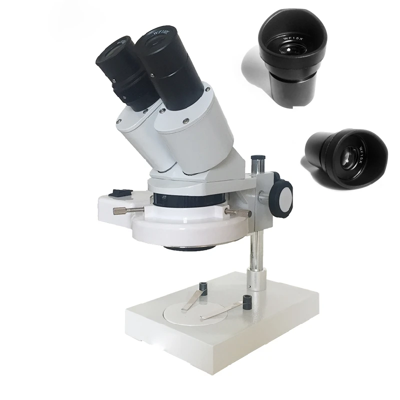 

20x-30x-40x-60x Binocular Industrial Stereo Microscope with External Fluorescence Ring Light PCB Soldering Repairing Tool