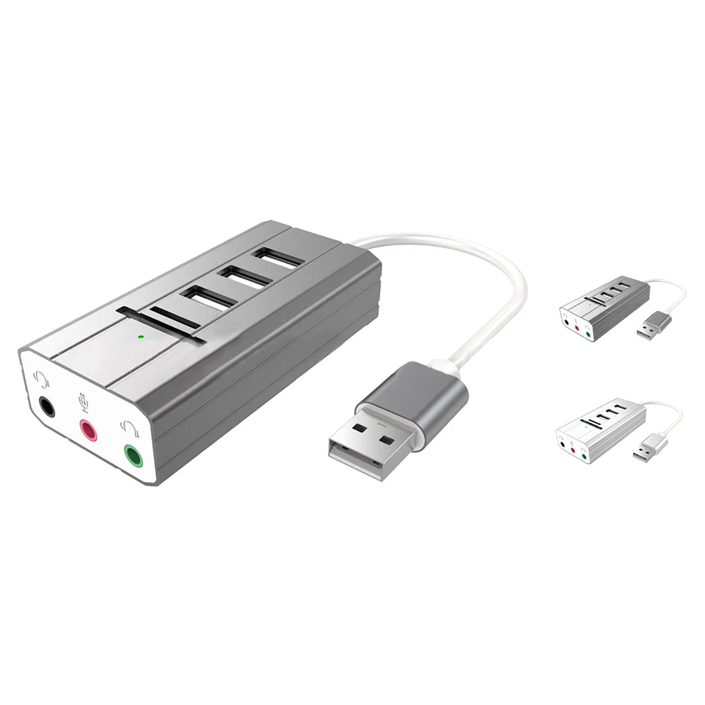 Usb хаб Стерео внешняя звуковая карта гарнитура микрофон адаптер USB сплиттер аудио