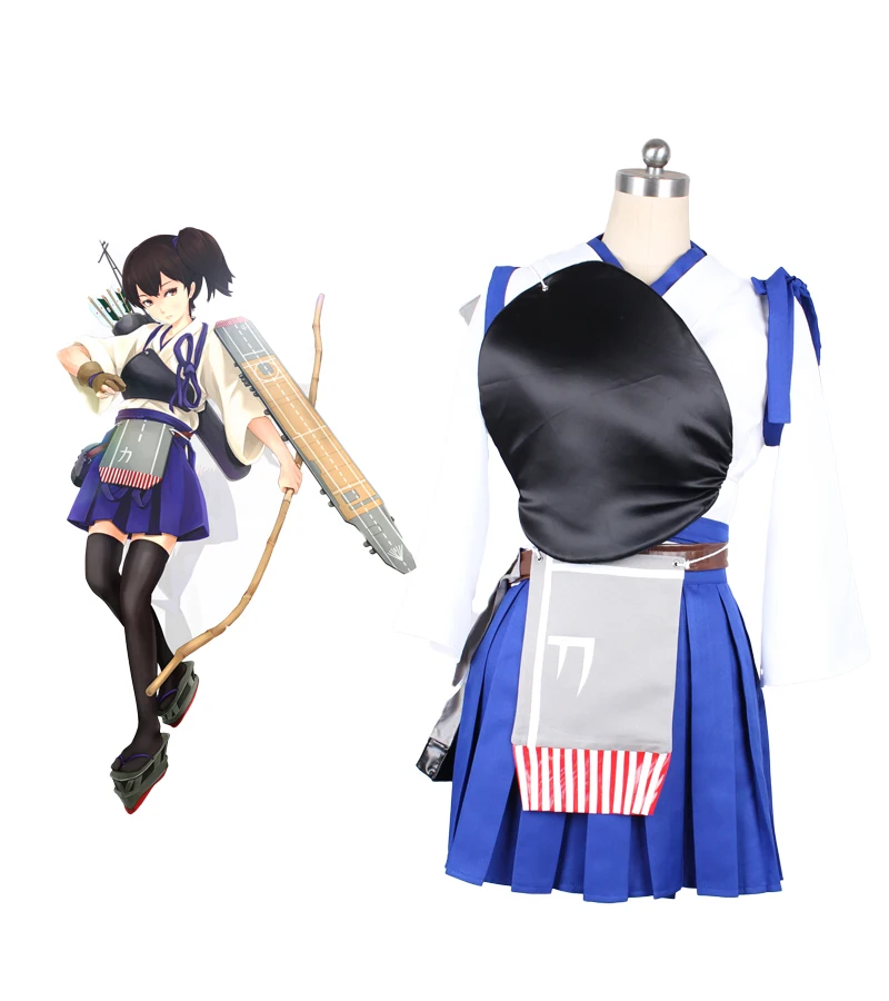 Kancolle Kaga Косплей Kantai Коллекция платье Кага Костюм на заказ любой размер|Костюмы