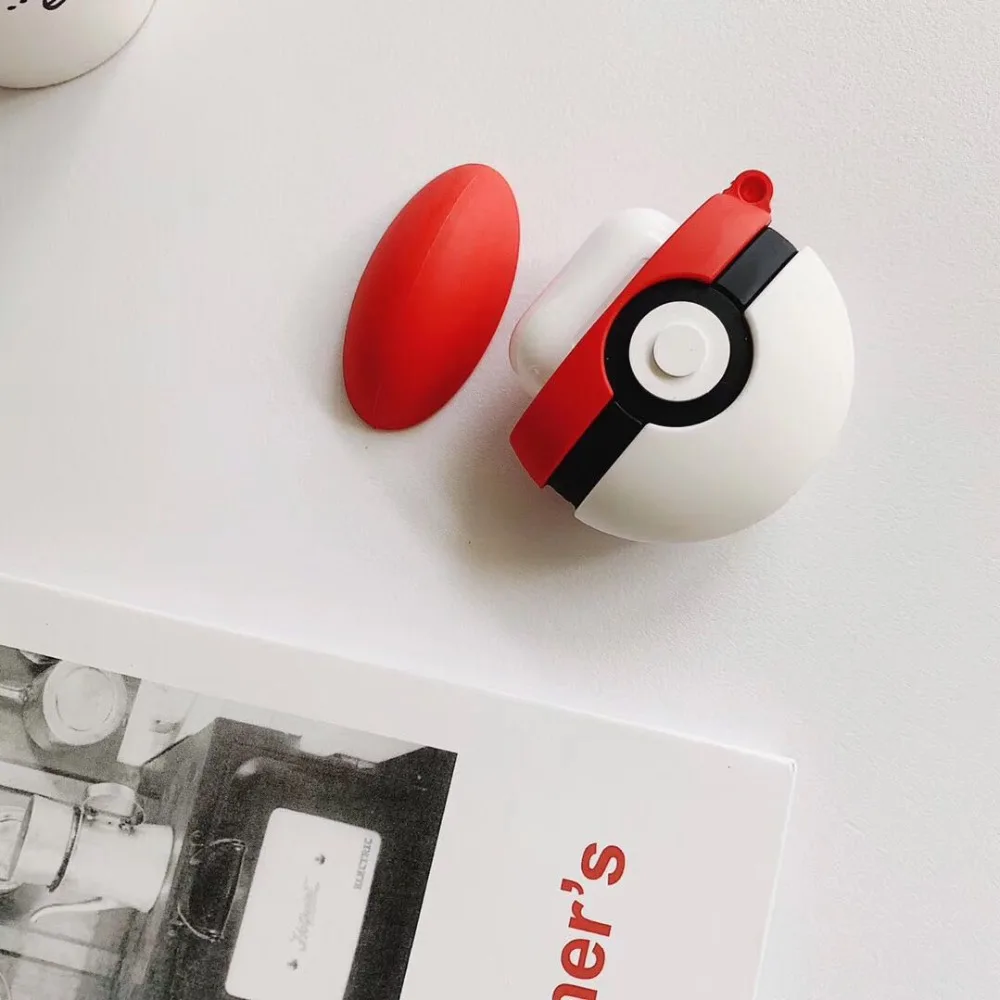 Bluetooth наушники чехол Беспроводная зарядная коробка силиконовые чехлы для AirPods 1 2 наушников Pokemons Spirit Ball защитный чехол