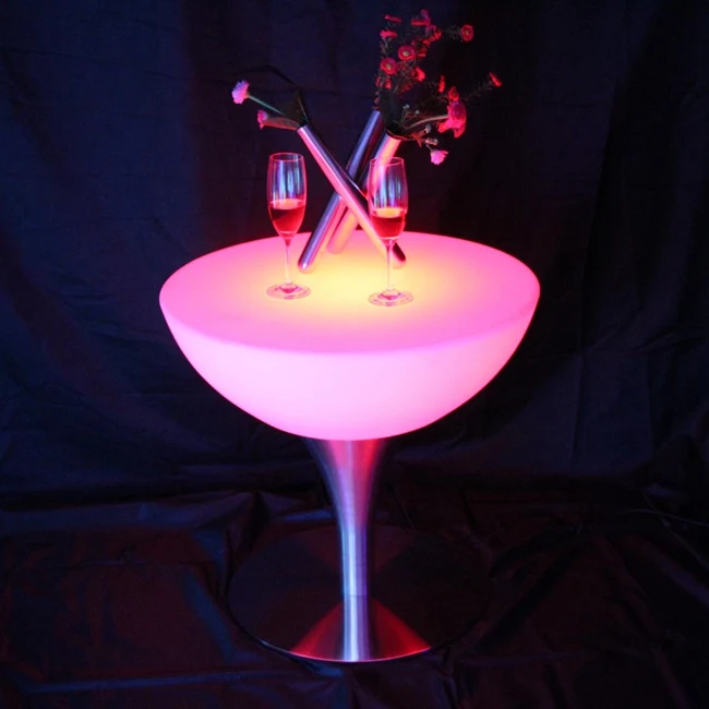 SK-LF18 (D60*H56cm) Led Bar Furniture Illuminous Glowing Coffee Bar Table with 24 keys remote control For Party Event 2pcs/Lot SK-LF18 (D60*H56cm) Led Bar Furniture Illuminous Glowing Coffee Bar Table with 24 keys remote control For Party Event 2pcs/Lot