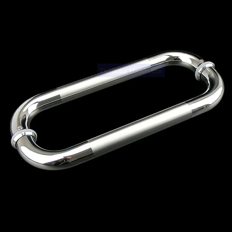 Stainless Steel C Type Bathroom Glass Door Pull And Push Handles Door