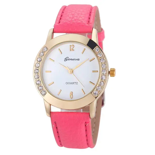 Timezone #401 Duobla Brand Fashion Lady Diamond Point Leather Strap Quartz Watch Timezone #401 Duobla Brand Fashion Lady Diamond Point Leather Strap Quartz Watch