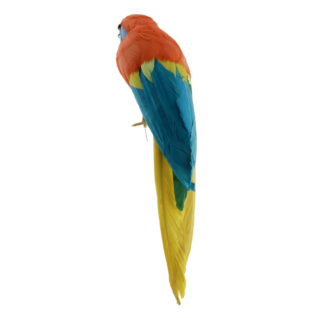 Simulation Parrot Model Artificial Feather Bird Animal Figurine Home Garden Sculptures Yard Law Ornament Decor Fancy Dress Party