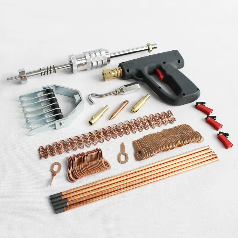 

auto body repair tools spot welder stud welding kit uni spotter deluxe starter kit dent puller slide hammer gun pulling claw