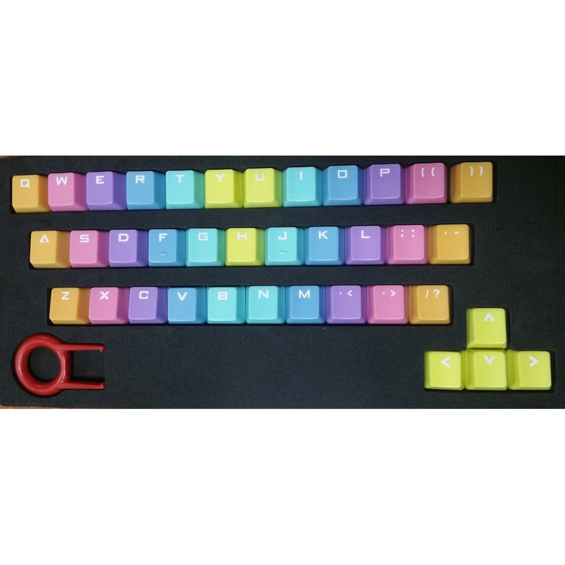 NOYOKERE боковой Печатный Топ-печатный пустой для PBT 37 Keycaps plus Spacebar устройство для извлечения клавиш Радуга Keycaps для механической клавиатуры