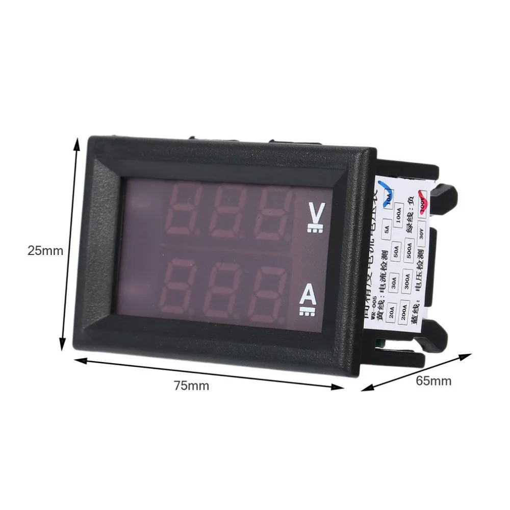 1 шт. DIY DC100V 10A Вольтметр Амперметр синий красный двойной Amp Вольт измеритель