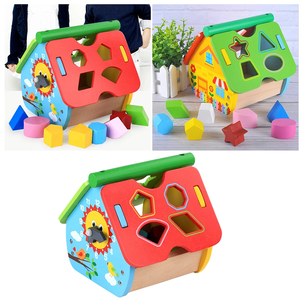 Строительные блоки время игрушки парные когнитивные Ранние развивающие деревянные игрушки часы цифровая разборка дом набор для детей Дети
