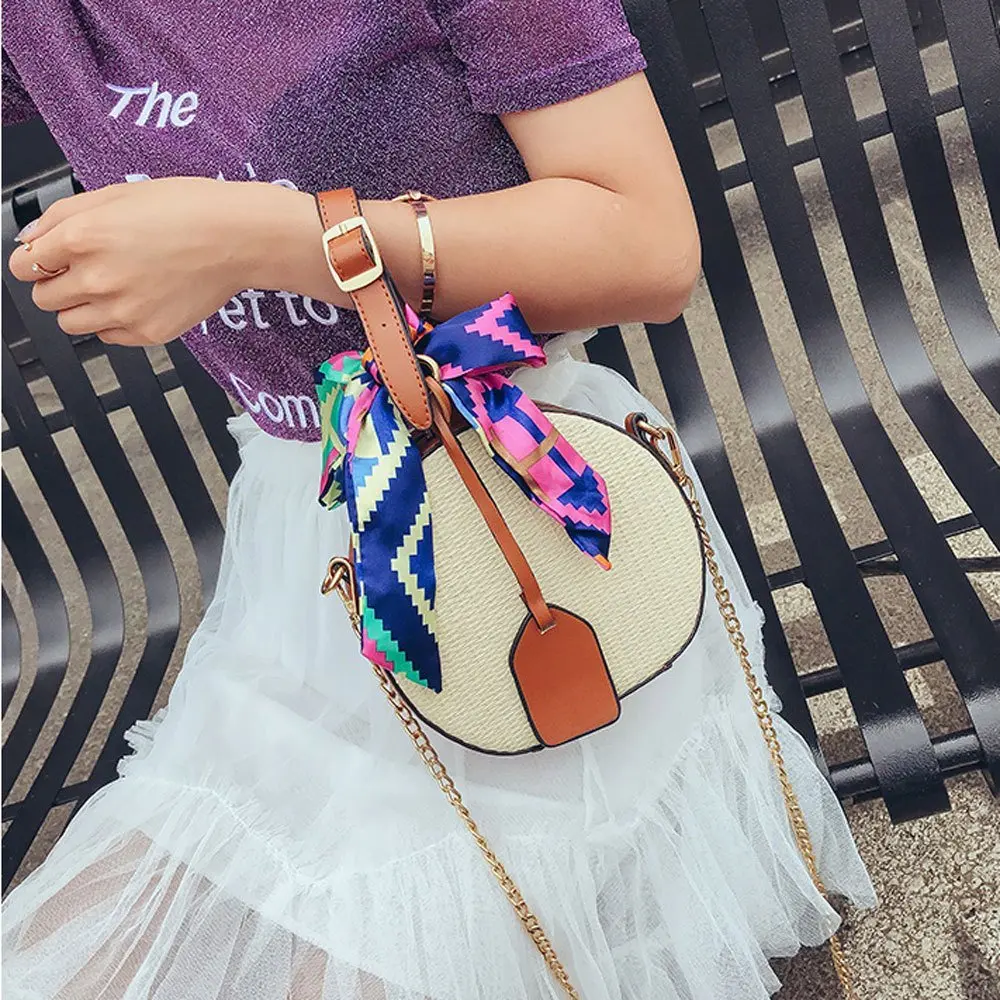 HEBA حار بيع المرأة سترو حقيبة Crossbody حقيبة حقيبة من القماش الصيف حقيبة الترفيه صغيرة جولة واحدة