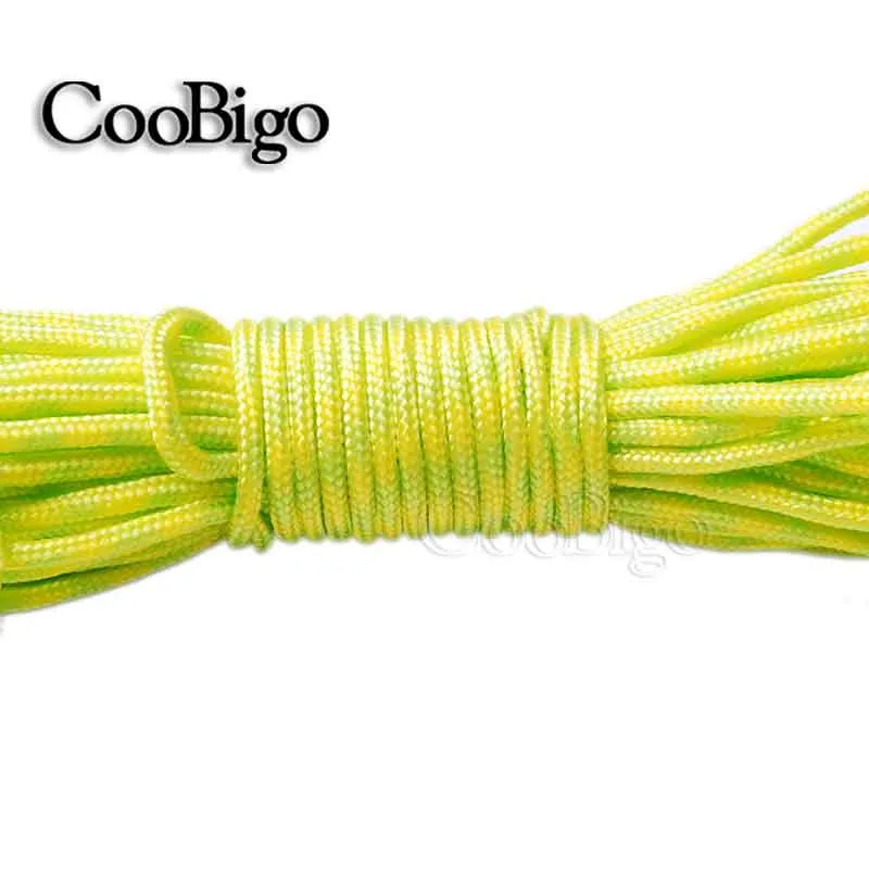 1 шт 50ft Dia.2mm Strand Core Paracord браслет талреп Кемпинг веревка для выживания парашют шнур# S0025-50A/B(Mix-s