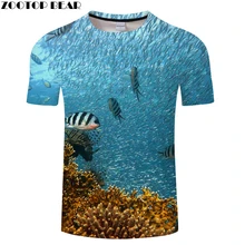 Seaworld tshirt 3d peixe t camisa das mulheres dos homens anime t harajuku topo streatwear 2018 hombre manga curta dropship zootopbear