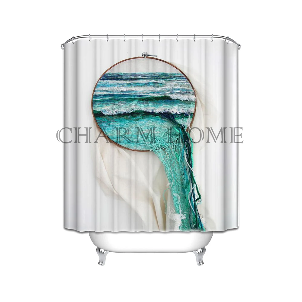 CHARMHOME Waterproof Bathroom Shower Curtain Open The Window In The