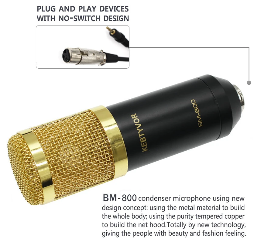 BM-800 BM 900 микрофон конденсаторный микрофон аудио студия вокальный Запись микрофон для радио Braodcasting KTV Караоке BM 800