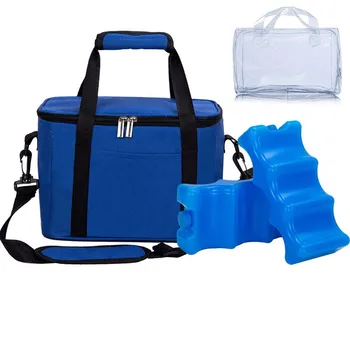 

8L portable leakproof lunch bag thermal picnic box cans holder meal drinks ice pack insulated cooler thermos cool shoulder bag