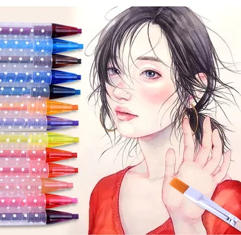 

12/24/36 Colors Water Soluble Drawing Color Pencil Set Rotary Watercolor Pencils For Drawing