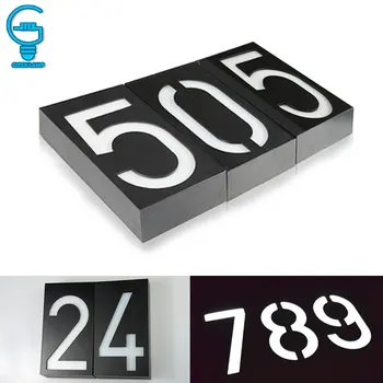 

Gitex Solar Doorplate Lamp Solar Powered Wall Mounted Number Light Outdoor Lighting Number Porch Light With Rechargeable Battery