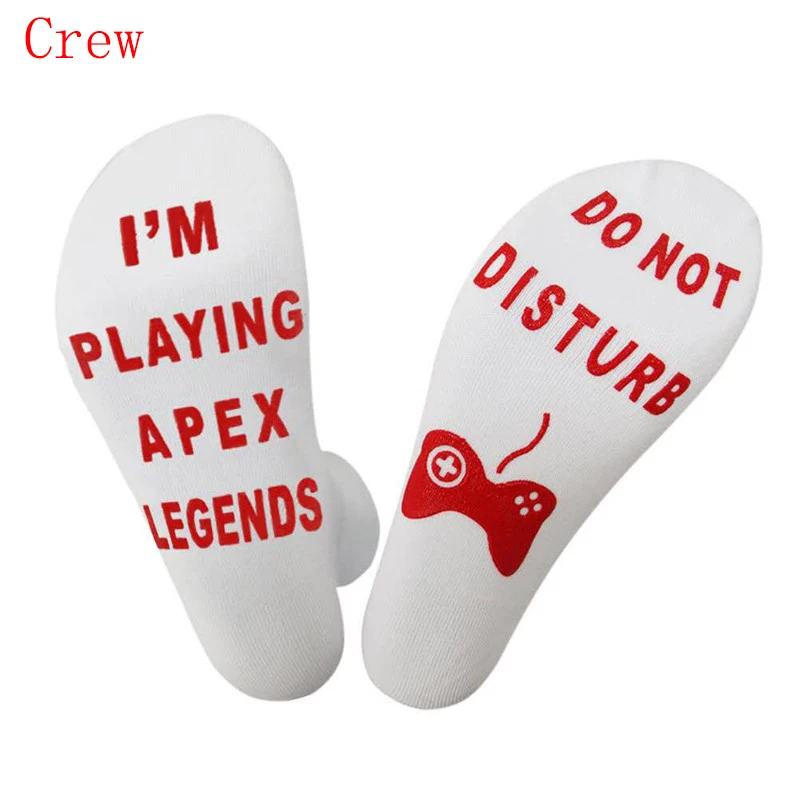Горячая Распродажа, носки для игр, я играю в легенды APEX, реквизит для косплея, хлопковые короткие носки унисекс, весенне-летние аксессуары APEX - Цвет: Style 1 Crew