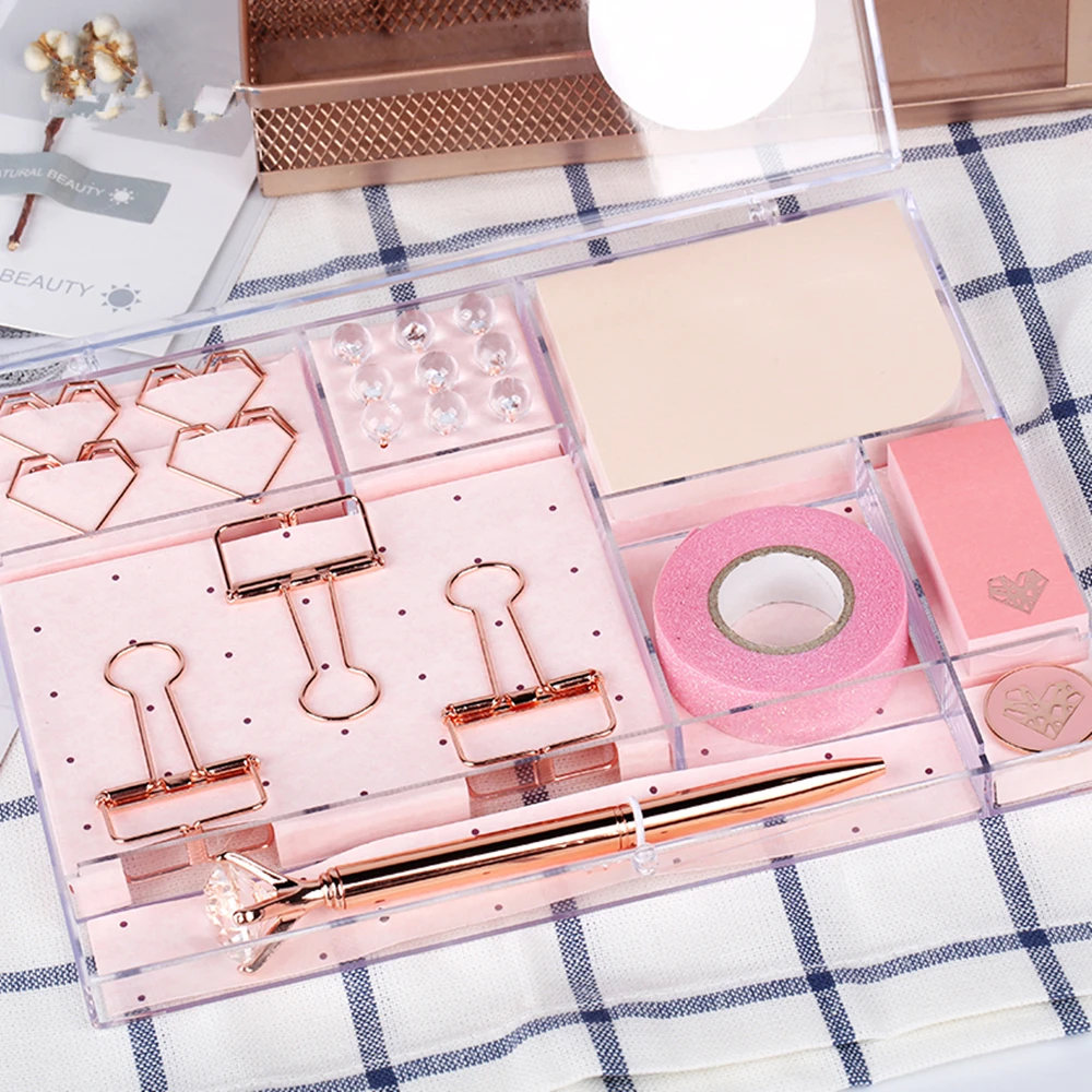 rose gold office stationary gift set