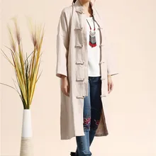 Женские зимние куртки и пальто Женская парка winterjas dames из чистого льна пальто кунг-фу Повседневная Верхняя одежда цвета макарун