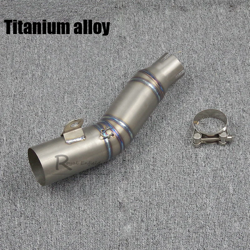 YZF R6 2006-2018 Slip-on de escape de la motocicleta medio enlace tubo adaptador de sección titanium Aleación de escapar para YAMAHA r6 YZF R6 2006-18
