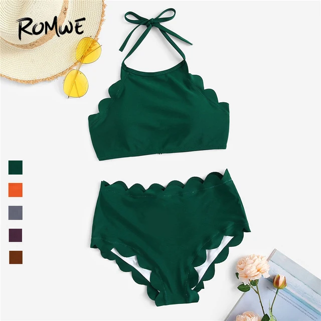{Excellent|Wonderfull|Very Good|Very Recommended} Romwe Sport Women Two Piece Swimsuit Scalloped Trim Halter Bikini With High Waist Bikini Bottoms Swimwear Summer Swiming Suit Cheap Offers {Excellent|Wonderfull|Very Good|Very Recommended} Romwe Sport Women Two Piece Swimsuit Scalloped Trim Halter Bikini With High Waist Bikini Bottoms Swimwear Summer Swiming Suit Cheap Offers