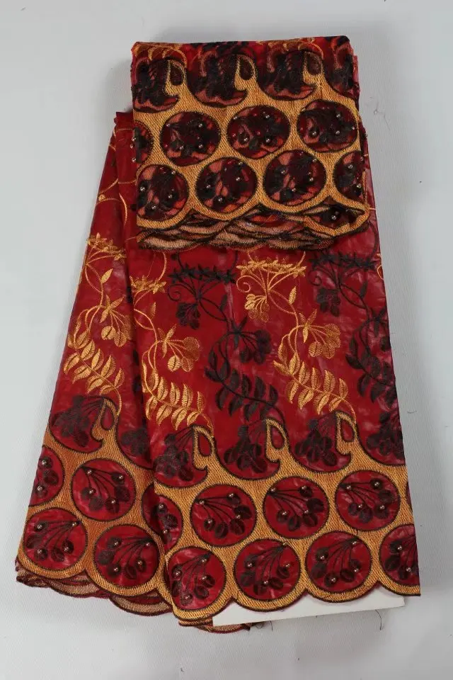 Новинка 2017 года в африканском стиле кружевная ткань Базен Riche кружевной ткани 5