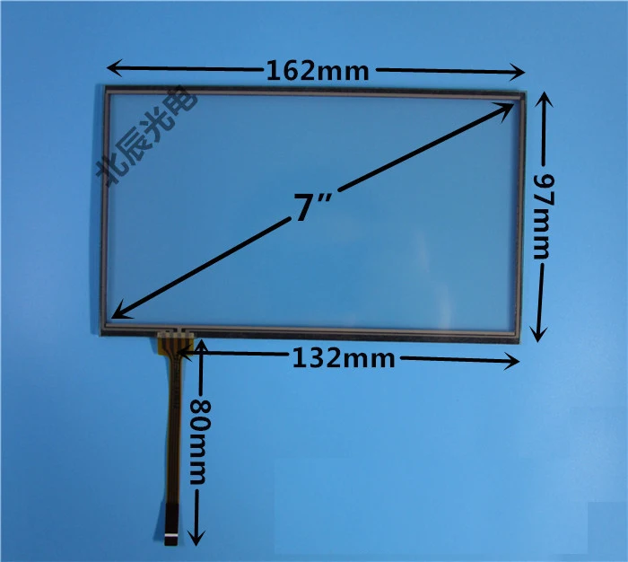 Meilleur 7 pouces écran tactile TP quatre fils résistif voiture DVD navigation une machine KDT 3862 IPC 162*97