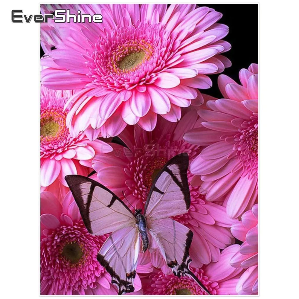 

EverShine 5D Diamond Painting Flowers Mosaic DIY Diamond Embroidery Full Display Picture Of Rhinestones Decoration For Home