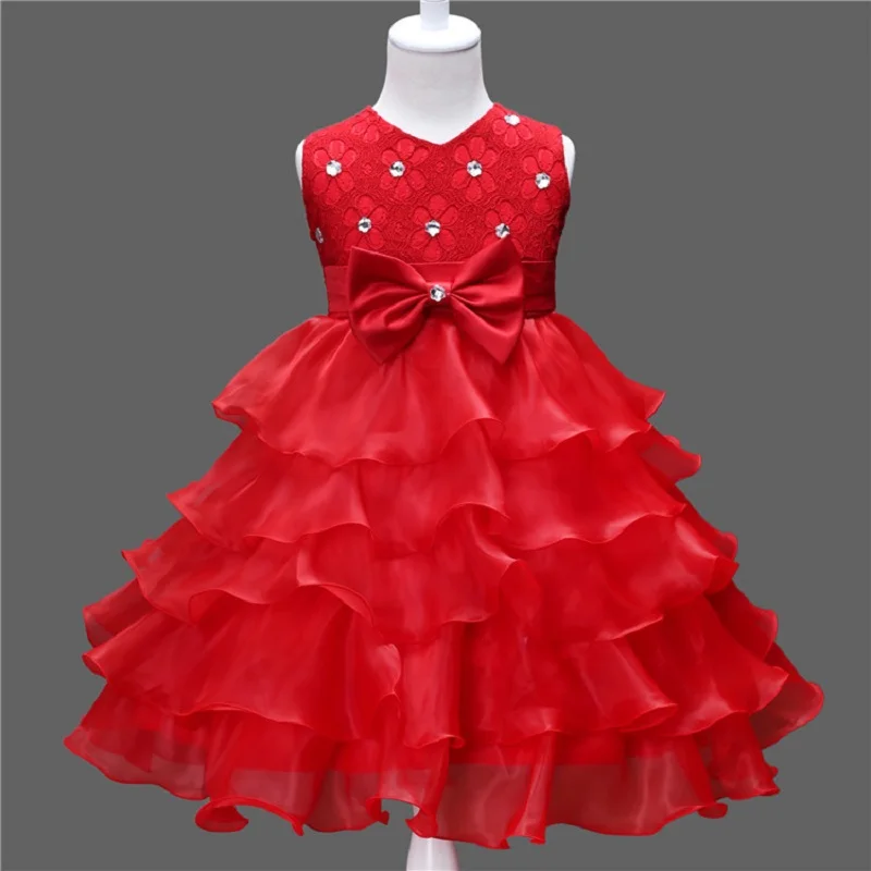 

Summer Style Girl Princess Dress For Girls Flower Lace Children's Dress Children's Sleevelesss Suit Teenager Clothes
